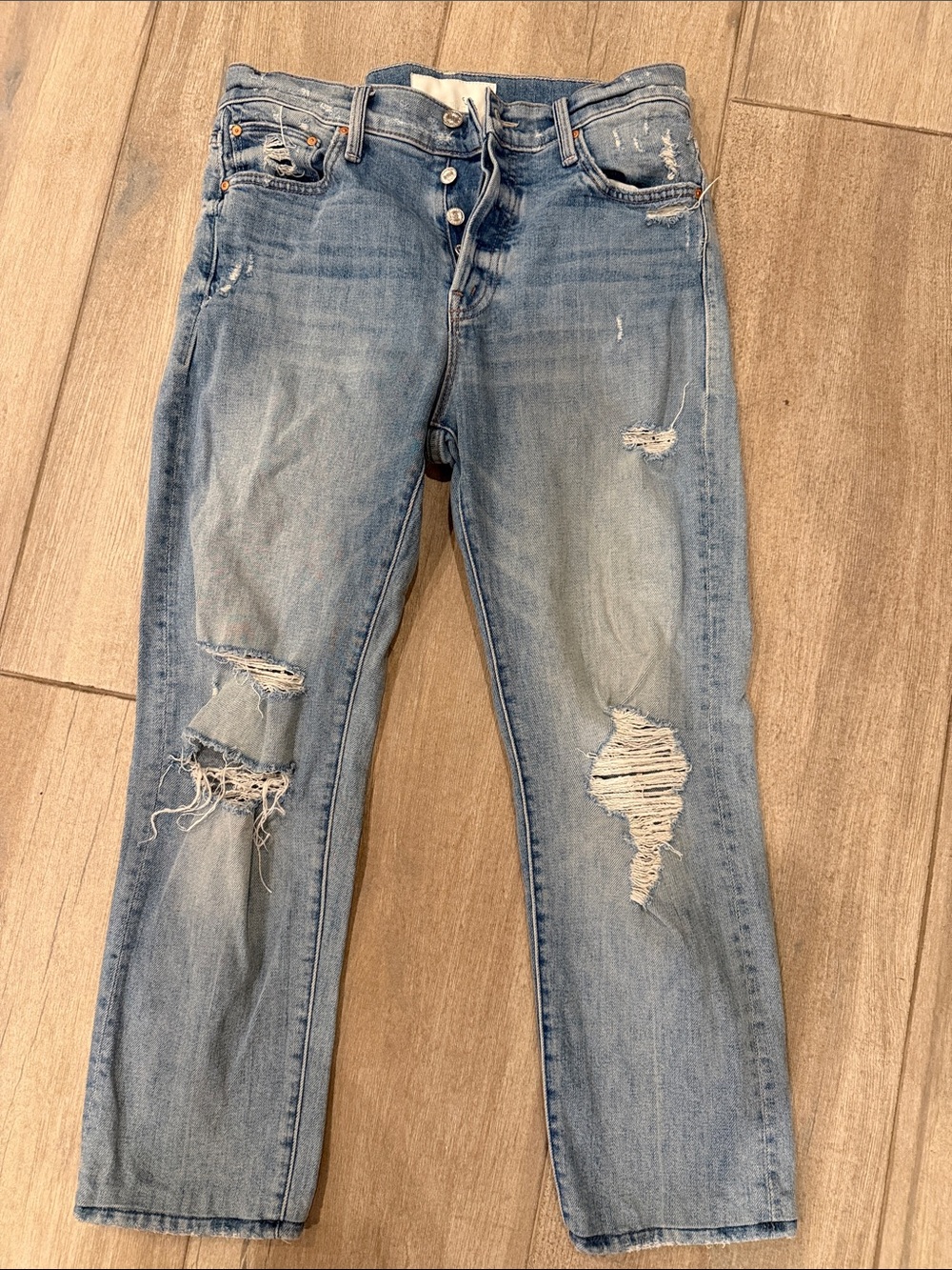 Mother Superior Light Blue Distressed Women's Jeans Size 25
